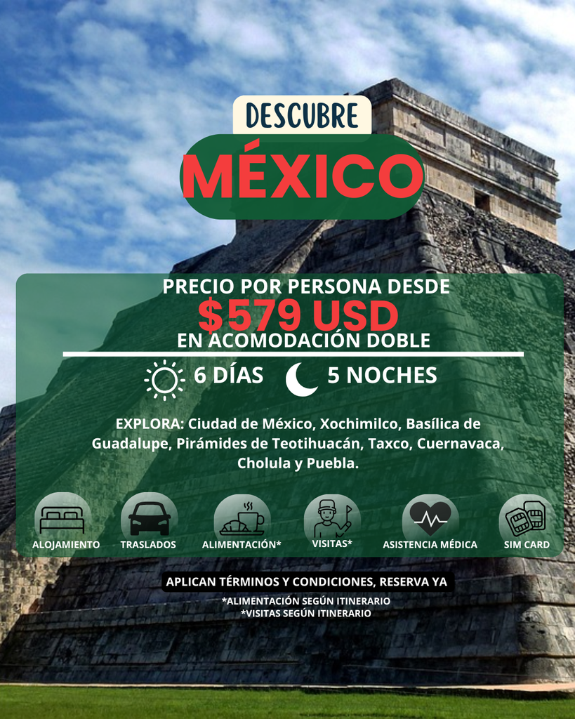 México - Viaja desde $579 USD x persona