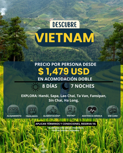 Vietnam - Viaja desde $1,479 USD x persona