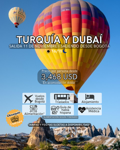 Turquía y Dubái - Viaja desde $3,468USD x persona