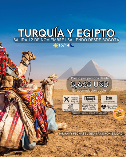 Turquía y Egipto - Viaja desde $3,668 USD x persona